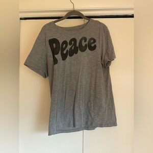 J. Crew Gray 'Peace' Graphic T-Shirt